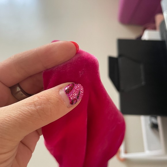 Intermix Velvet Peplum Faux Wrap Blouse Top Pink Petite - Picture 6 of 8